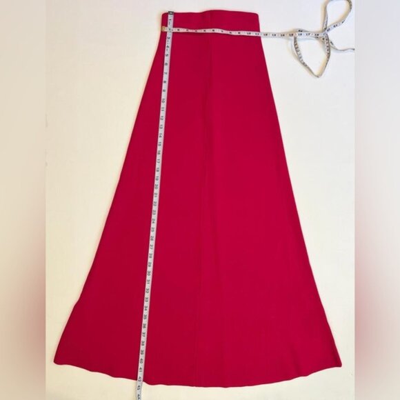 NWT ZARA Strapless Fuchsia Knit Midi Tube Dress Straight Neck 6873/013 Small - Picture 9 of 12